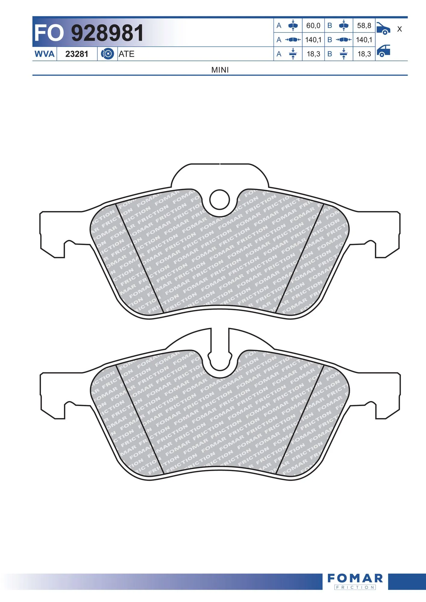 Brake Pad Set, disc brake